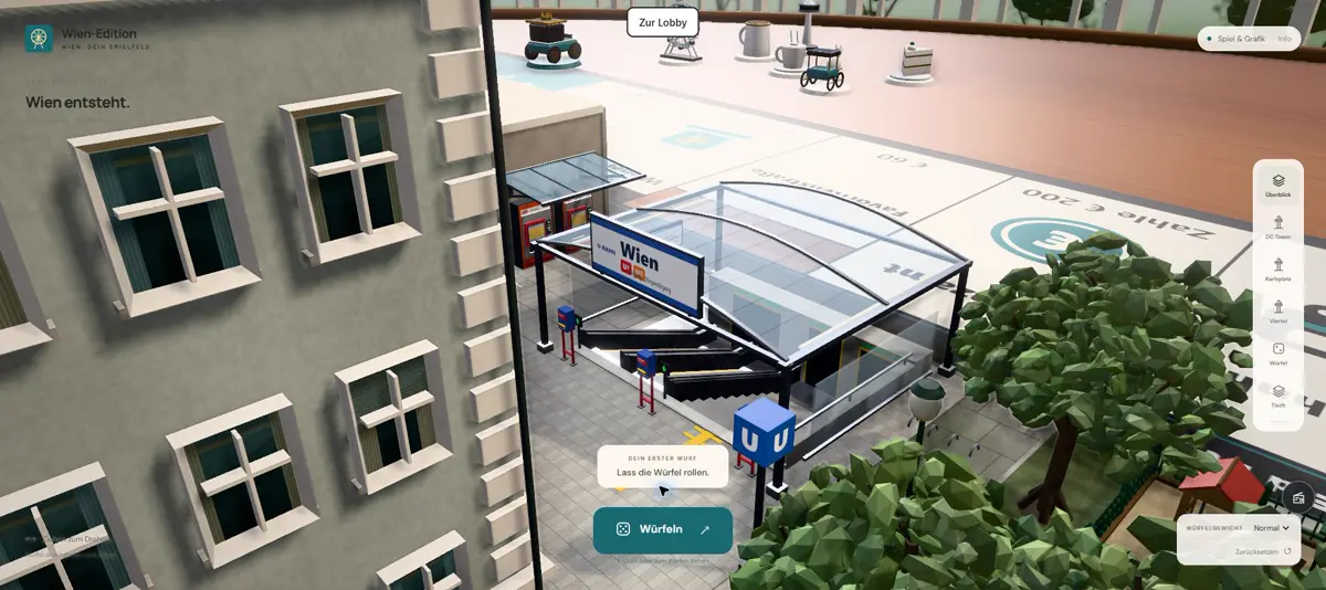 U-Bahn-Abgang mit Glasdach, Rolltreppen und Fahrgästen
